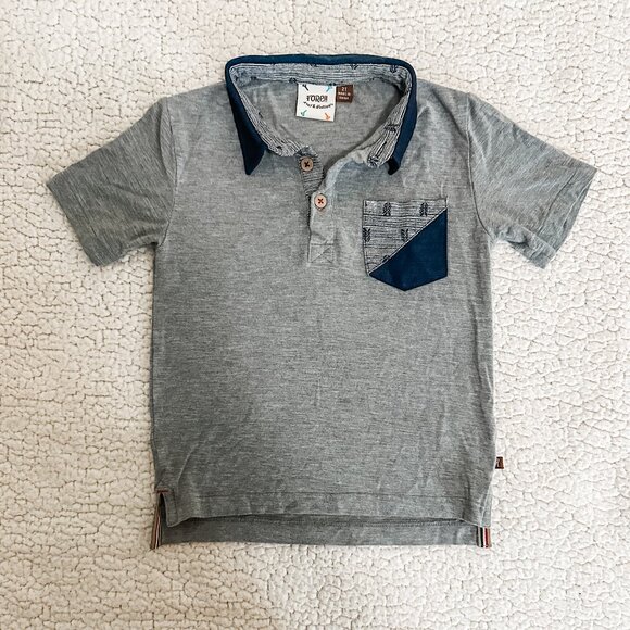 Fore!! Axel and Hudson EUC Bamboo Gray/Navy Polo * - Picture 1 of 4